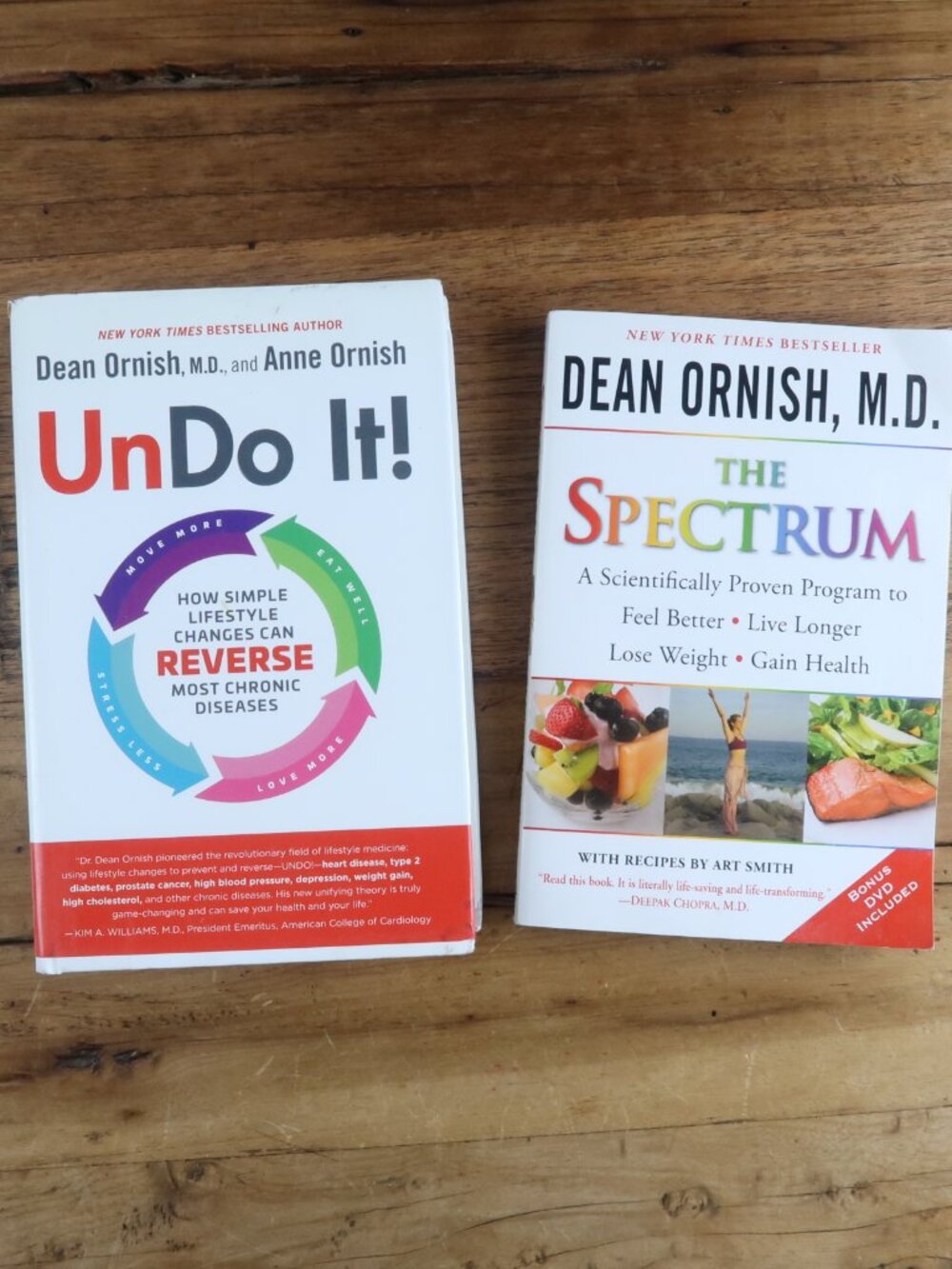DEAN & ANNE ORNISH THE SPECTRUM & UNDO IT! BOOK BUNDLE